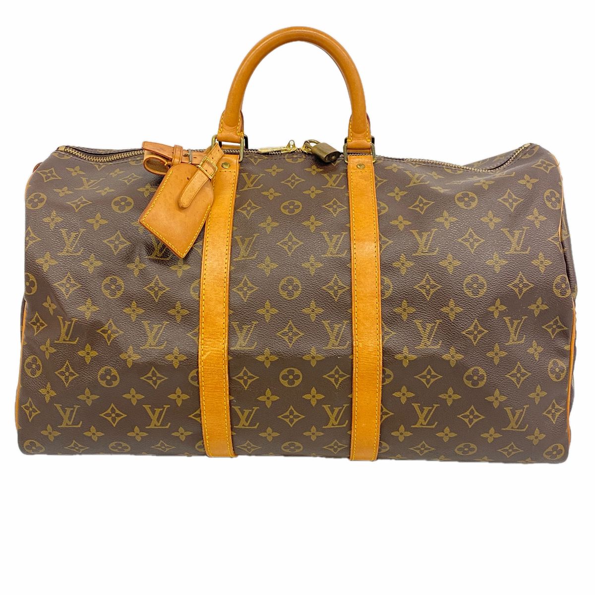 Louis Vuitton Boston Bag Monogram Keepall 50 Brown