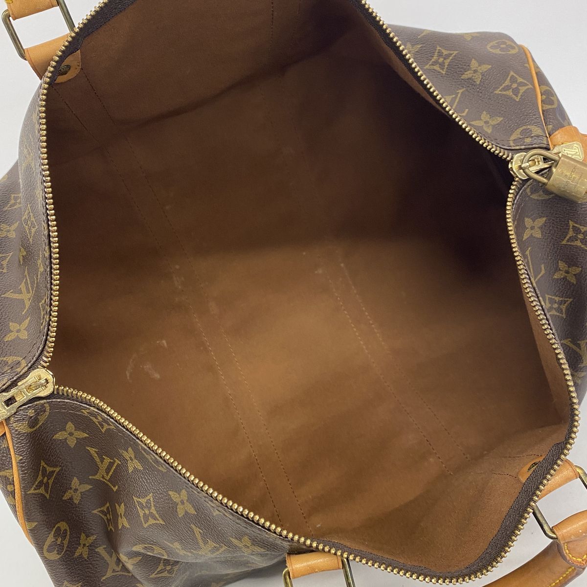 Louis Vuitton Boston Bag Monogram Keepall 50 Brown — view 4