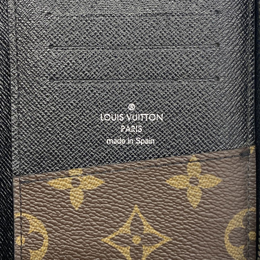 Louis Vuitton Wallet Monogram Macassar Zippy Vertical Brown Black — view 4