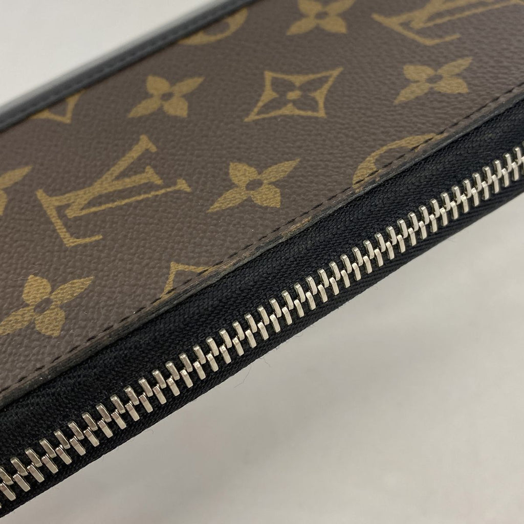 Louis Vuitton Wallet Monogram Macassar Zippy Vertical Brown Black — view 7