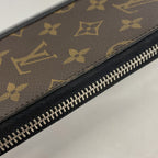 Louis Vuitton Wallet Monogram Macassar Zippy Vertical Brown Black — view 7