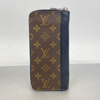 Louis Vuitton Wallet Monogram Macassar Zippy Vertical Brown Black — view 8