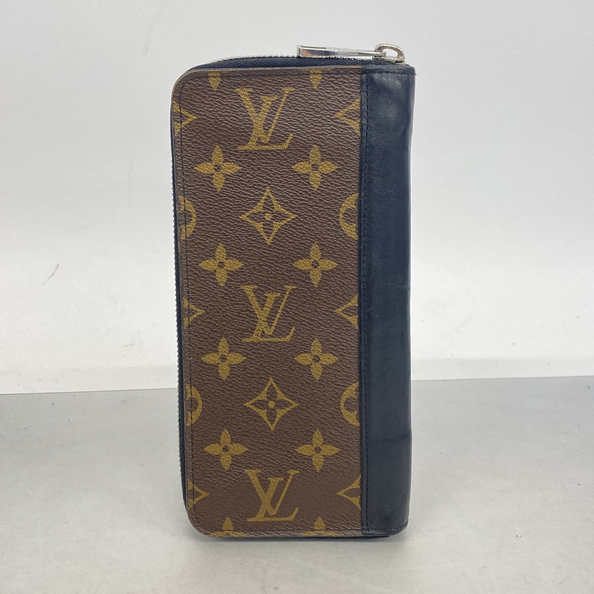 Louis Vuitton Wallet Monogram Macassar Zippy Vertical Brown Black — view 8