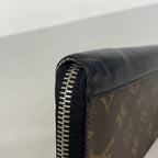 Louis Vuitton Wallet Monogram Macassar Zippy Vertical Brown Black — view 5