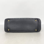 Chanel Chain Tote Bag Quilted Caviar Leather Black Gold — view 3