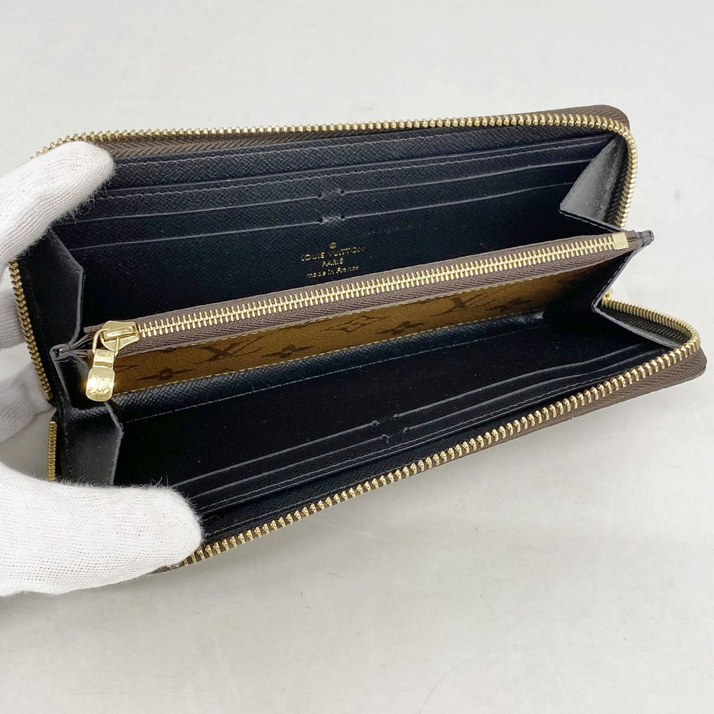 Louis Vuitton Wallet Monogram Reverse Portefeuille Clemence Brown — view 3