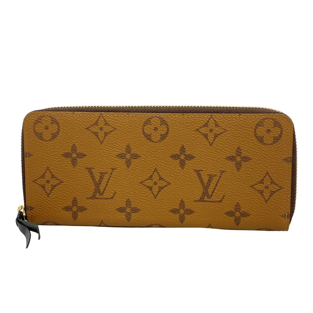 Louis Vuitton Wallet Monogram Reverse Portefeuille Clemence Brown