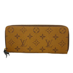 Louis Vuitton Wallet Monogram Reverse Portefeuille Clemence Brown
