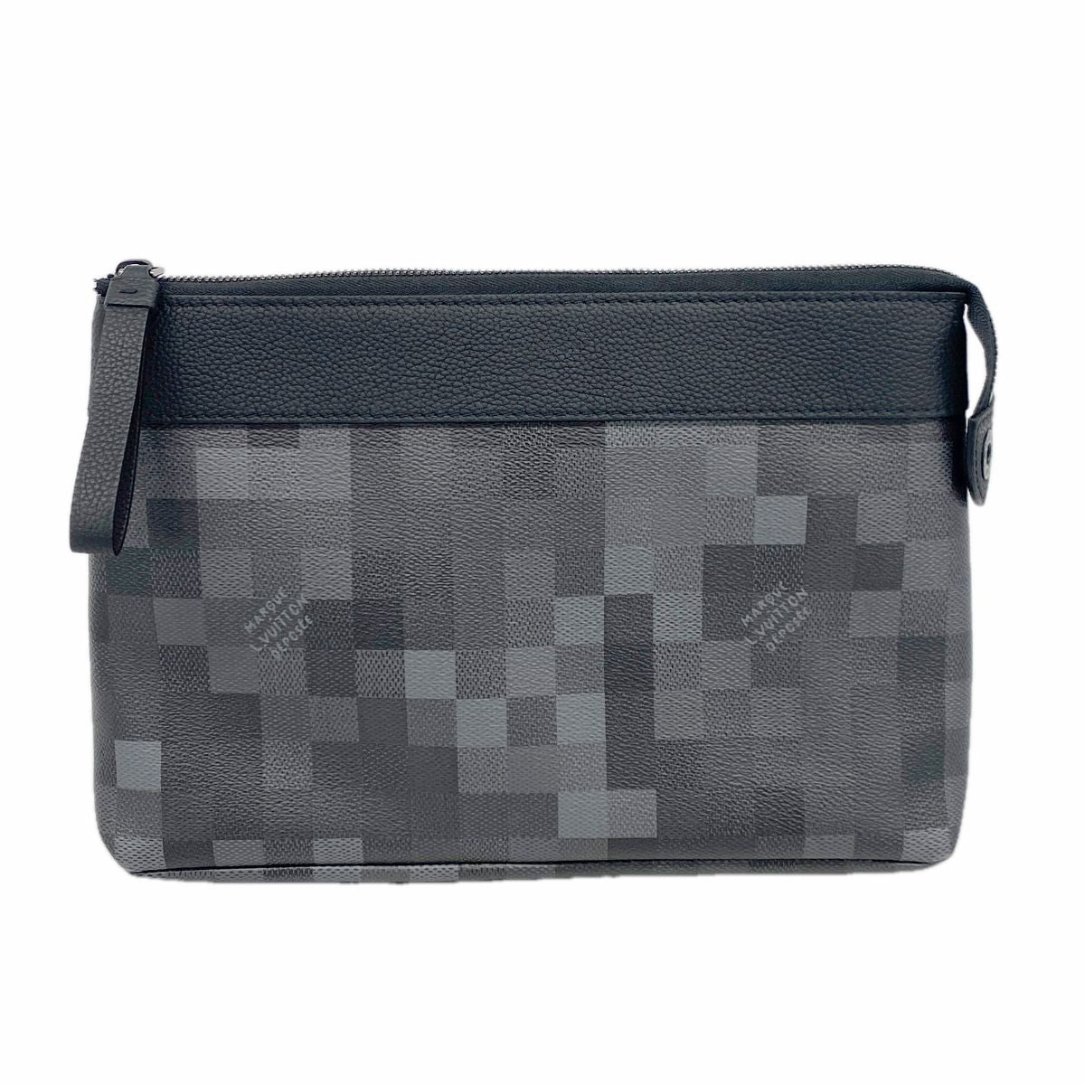 Louis Vuitton Clutch Damoflage Pochette Voyage Souple Black