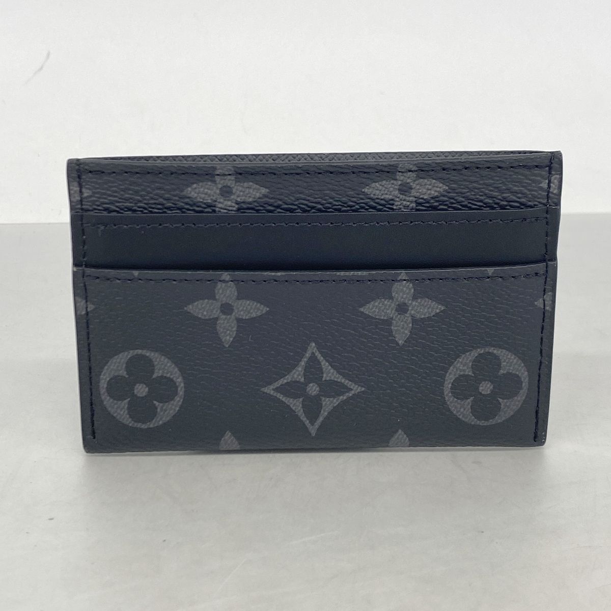 Louis Vuitton Card Case Monogram Eclipse Double Black — view 7