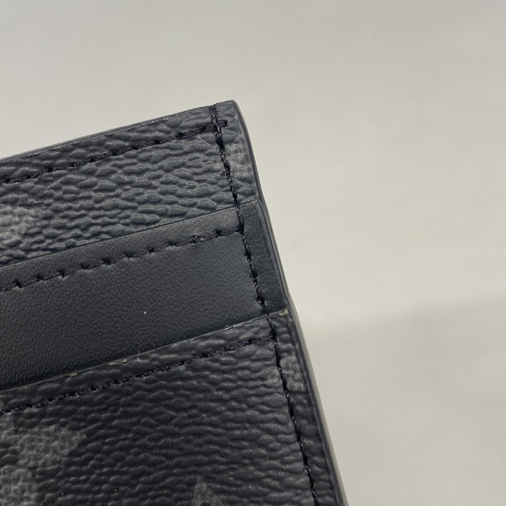 Louis Vuitton Card Case Monogram Eclipse Double Black — view 6