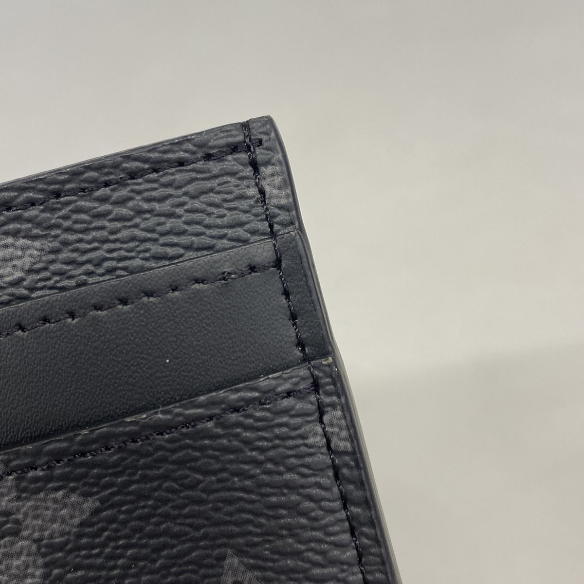 Louis Vuitton Card Case Monogram Eclipse Double Black — view 6