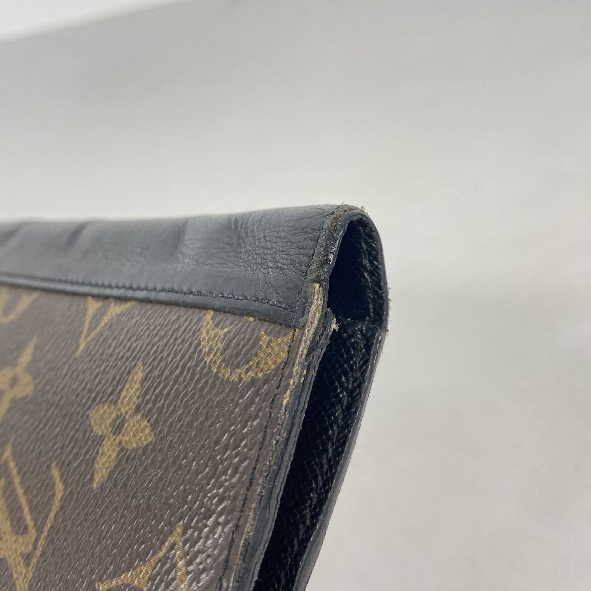 Louis Vuitton Wallet Monogram Macassar Portefeuille Tanon Brown Black — view 6