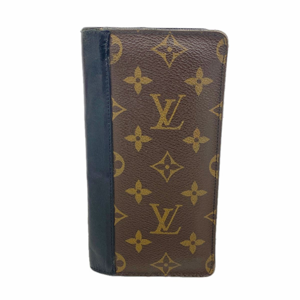 Louis Vuitton Wallet Monogram Macassar Portefeuille Tanon Brown Black