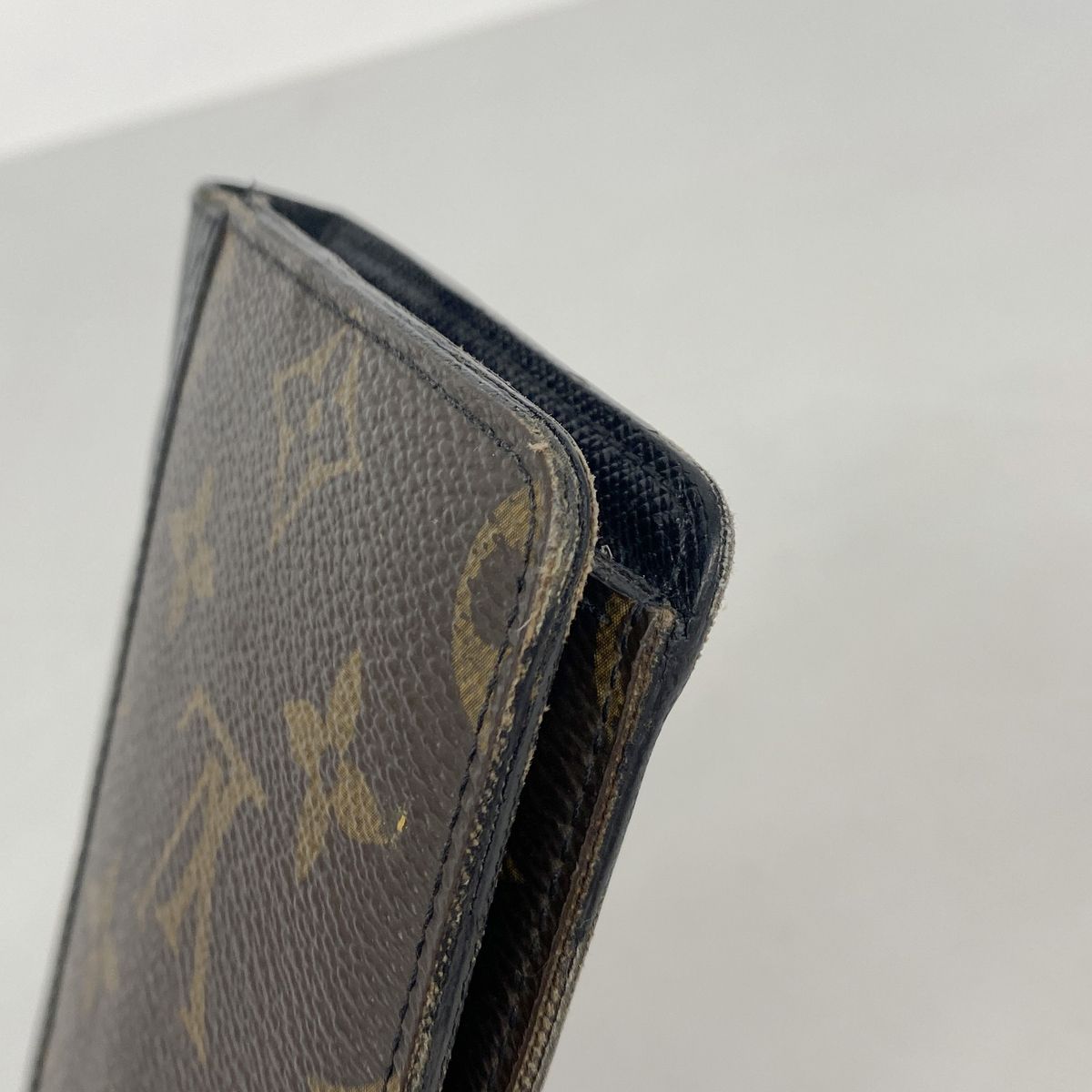 Louis Vuitton Wallet Monogram Macassar Portefeuille Tanon Brown Black — view 5