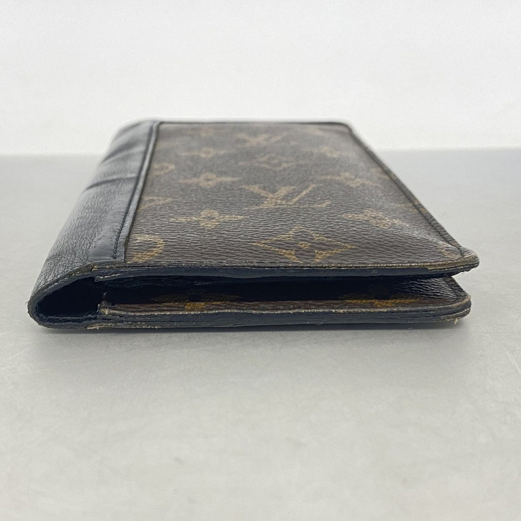 Louis Vuitton Wallet Monogram Macassar Portefeuille Tanon Brown Black — view 2
