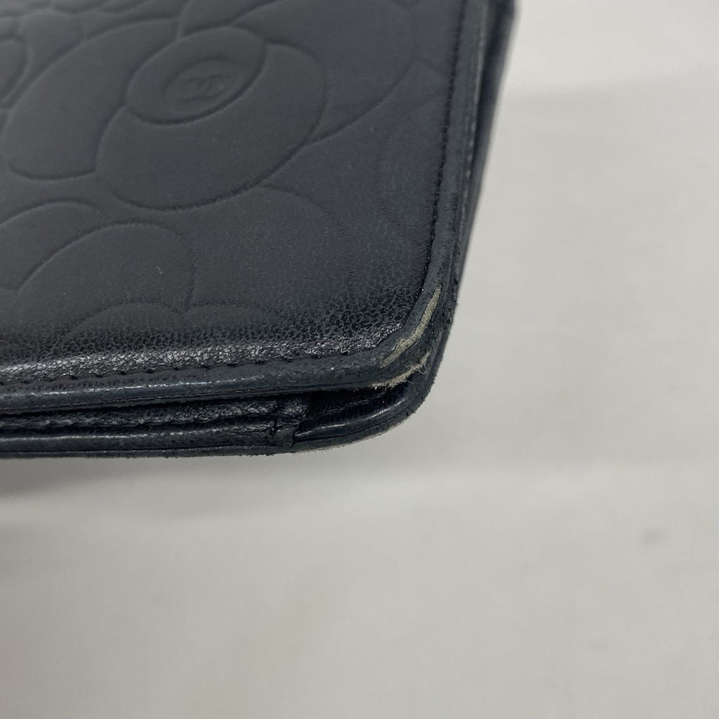 Chanel Wallet Camellia Lambskin Black Silver — view 5