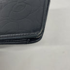 Chanel Wallet Camellia Lambskin Black Silver — view 5