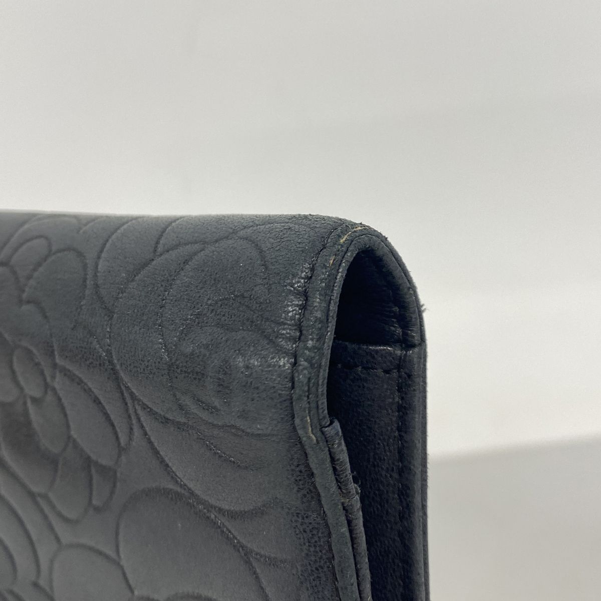 Chanel Wallet Camellia Lambskin Black Silver — view 6