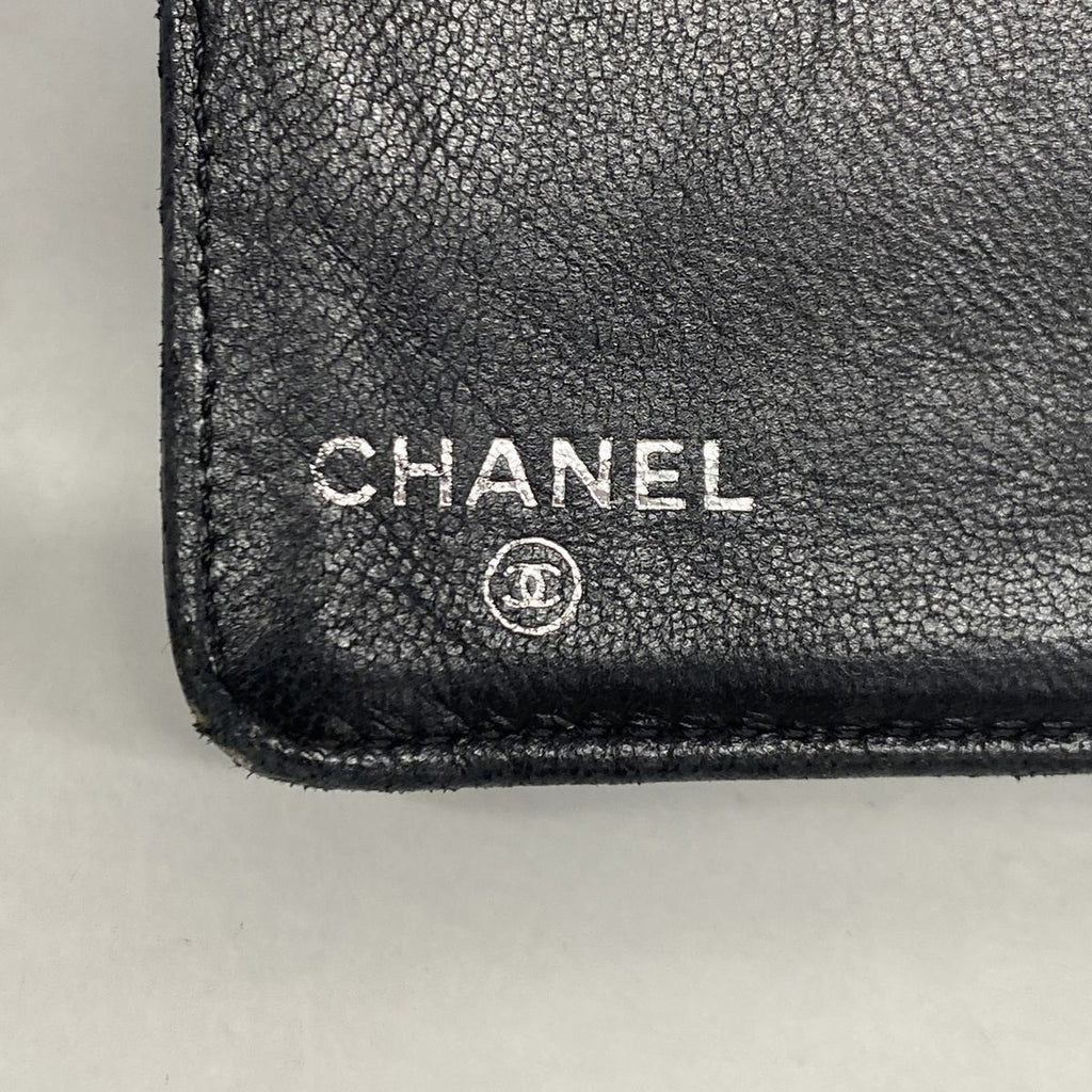 Chanel Wallet Camellia Lambskin Black Silver — view 4