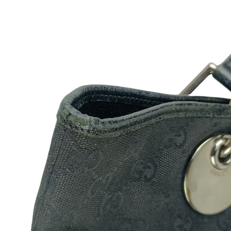 Gucci Tote Bag GG Canvas Black Silver — view 6