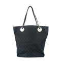 Gucci Tote Bag GG Canvas Black Silver