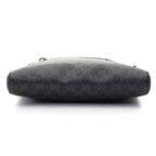 Gucci GG Supreme Shoulder Bag Gray Black Leather Canvas — view 3