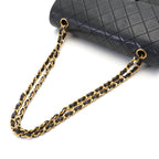 Chanel Quilted Double Flap 25 Chain Shoulder Black Lambskin Bag — view 4