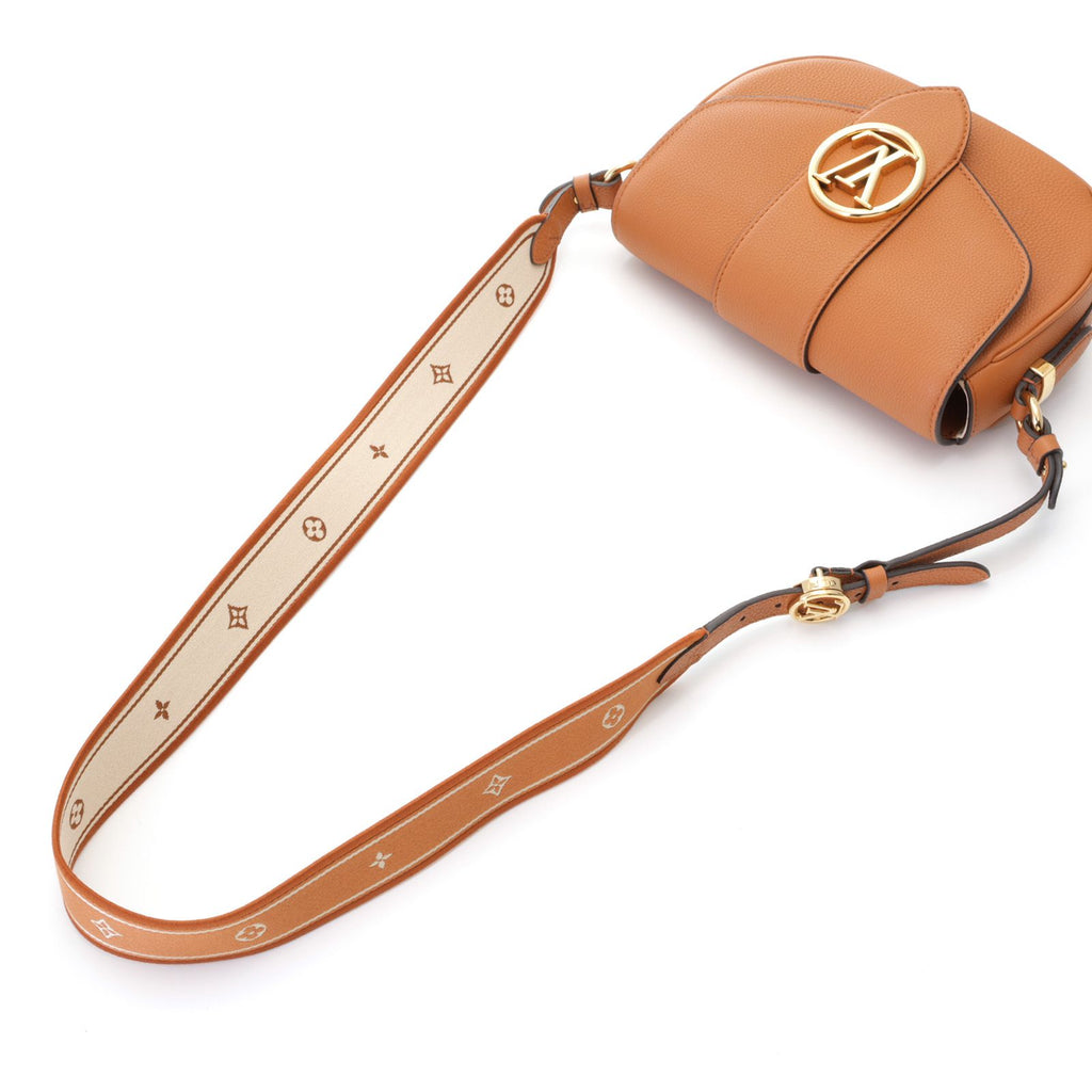 Louis Vuitton Shoulder Bag LV Pont Neuf Soft PM Grain Calf Leather Sienne Dore — view 4
