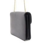 Gucci Interlocking G Chain Shoulder Bag Black Leather Calfskin — view 2