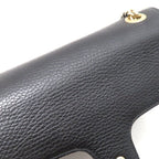 Gucci Interlocking G Chain Shoulder Bag Black Leather Calfskin — view 4