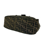 Fendi Vintage Zucca FF Pattern Canvas Leather Tote Bag Brown Black — view 8