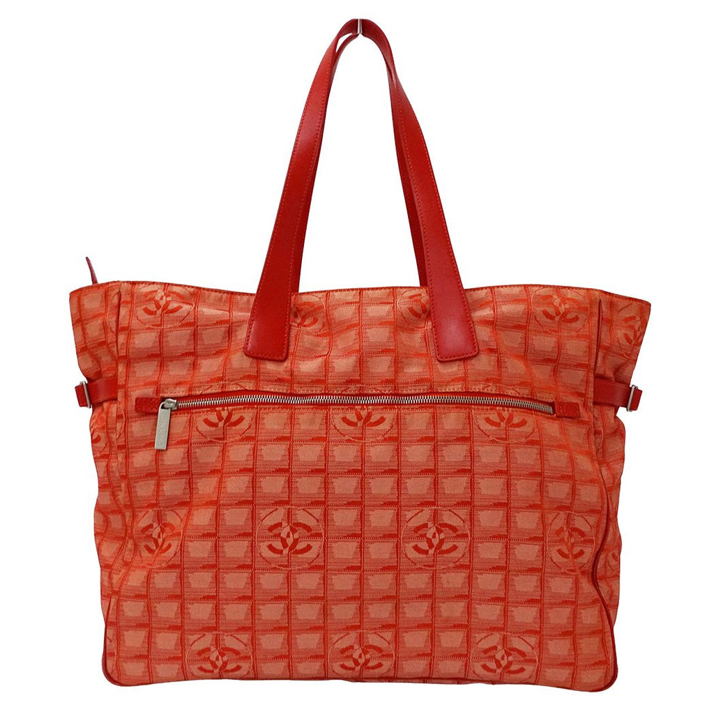 Chanel New Travel Tote Bag TGM Nylon Red Large