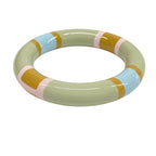 Hermes Bangle H Equipe Light Green Brown Multi Bracelet