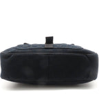 Gucci GG Shoulder Bag Black Canvas Leather — view 2