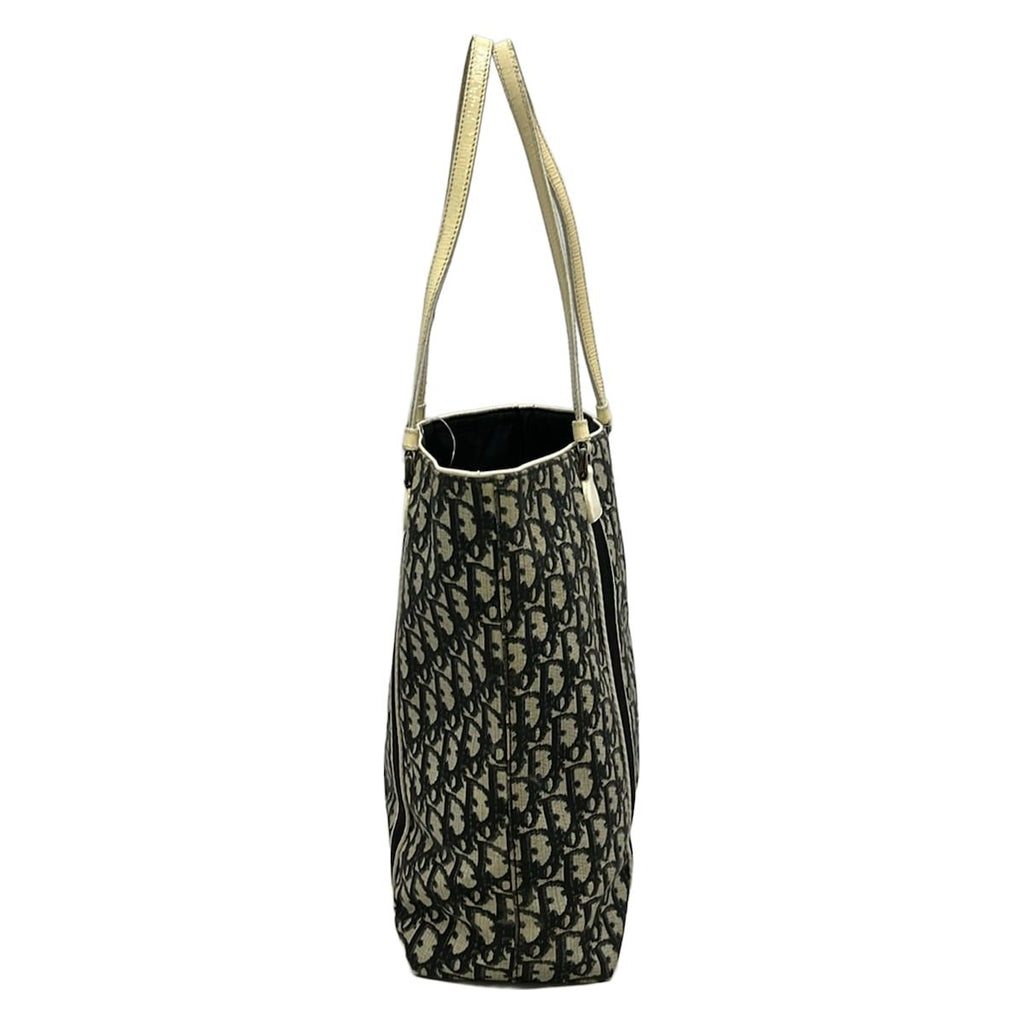 Dior Tote Bag Trotter Beige Black Ivory Leather — view 4
