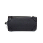 Celine Shoulder Bag Luggage Nano Black Drumdo Calfskin Silver — view 4