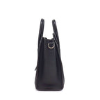 Celine Shoulder Bag Luggage Nano Black Drumdo Calfskin Silver — view 3