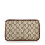 Gucci Shoulder Bag Interlocking G Beige Ebony GG Supreme Canvas Leather — view 2
