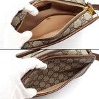 Gucci Shoulder Bag Interlocking G Beige Ebony GG Supreme Canvas Leather — view 6