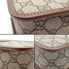 Gucci Shoulder Bag Interlocking G Beige Ebony GG Supreme Canvas Leather — view 8