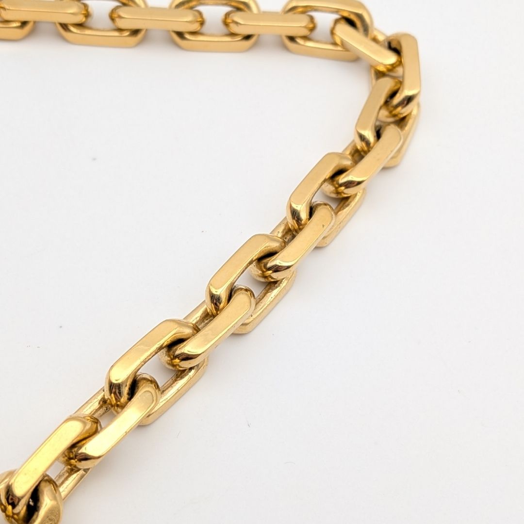 Louis Vuitton Collier LV Edge Chain Necklace Gold Padlock — view 2