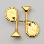 Hermes Col H Col Ash Gold Black Brooch — view 5