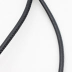 Hermes Loop Grand Necklace Gold Black Metal Leather Circle — view 6
