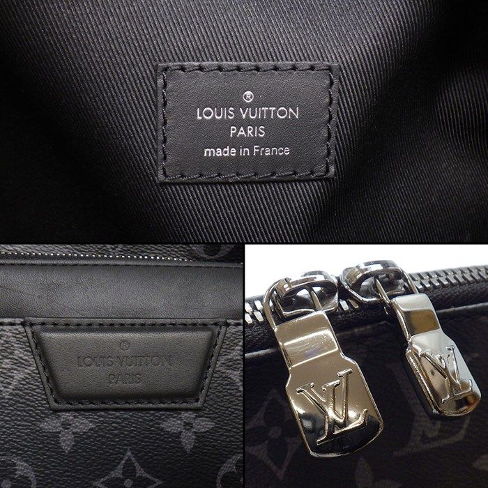 Louis Vuitton Backpack Apollo Black Monogram Eclipse Canvas Leather — view 7