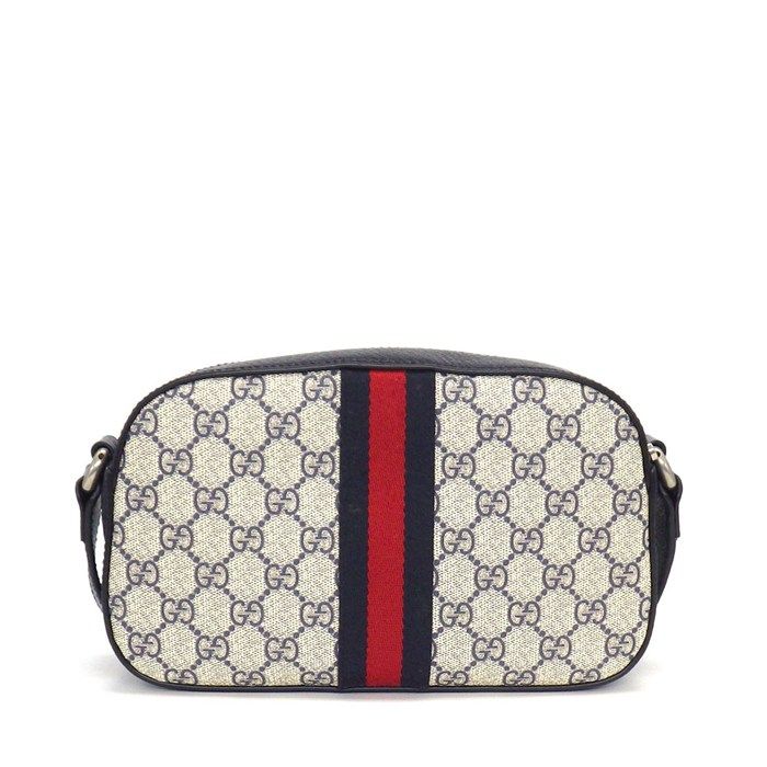 Gucci Shoulder Bag Ophidia Cross Beige Blue GG Supreme Canvas Leather — view 2