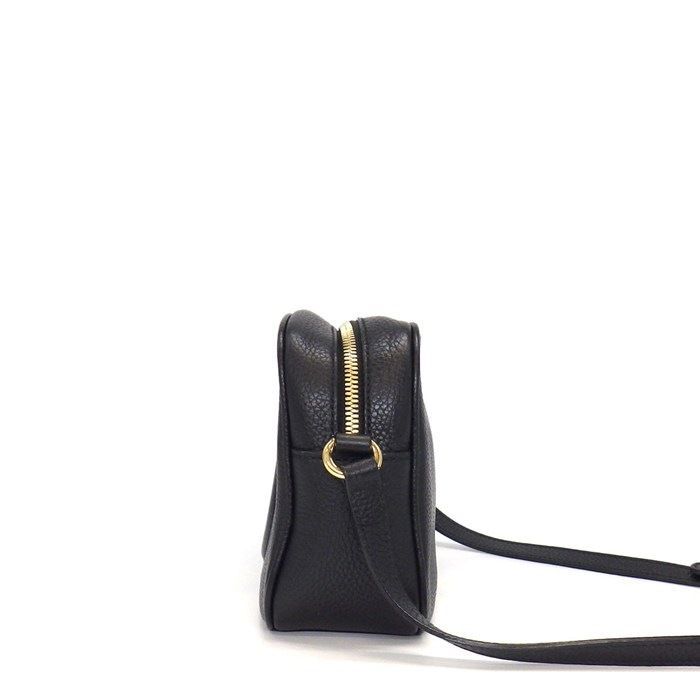 Gucci Shoulder Bag Soho Small Tassel Disco Black Leather Gold — view 3