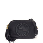 Gucci Shoulder Bag Soho Small Tassel Disco Black Leather Gold