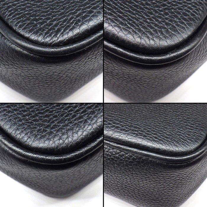 Gucci Shoulder Bag Soho Small Tassel Disco Black Leather Gold — view 8