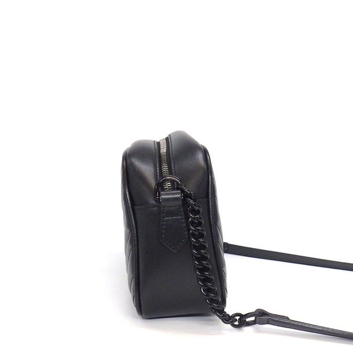 Gucci Shoulder Bag GG Marmont Small So Black Leather — view 3